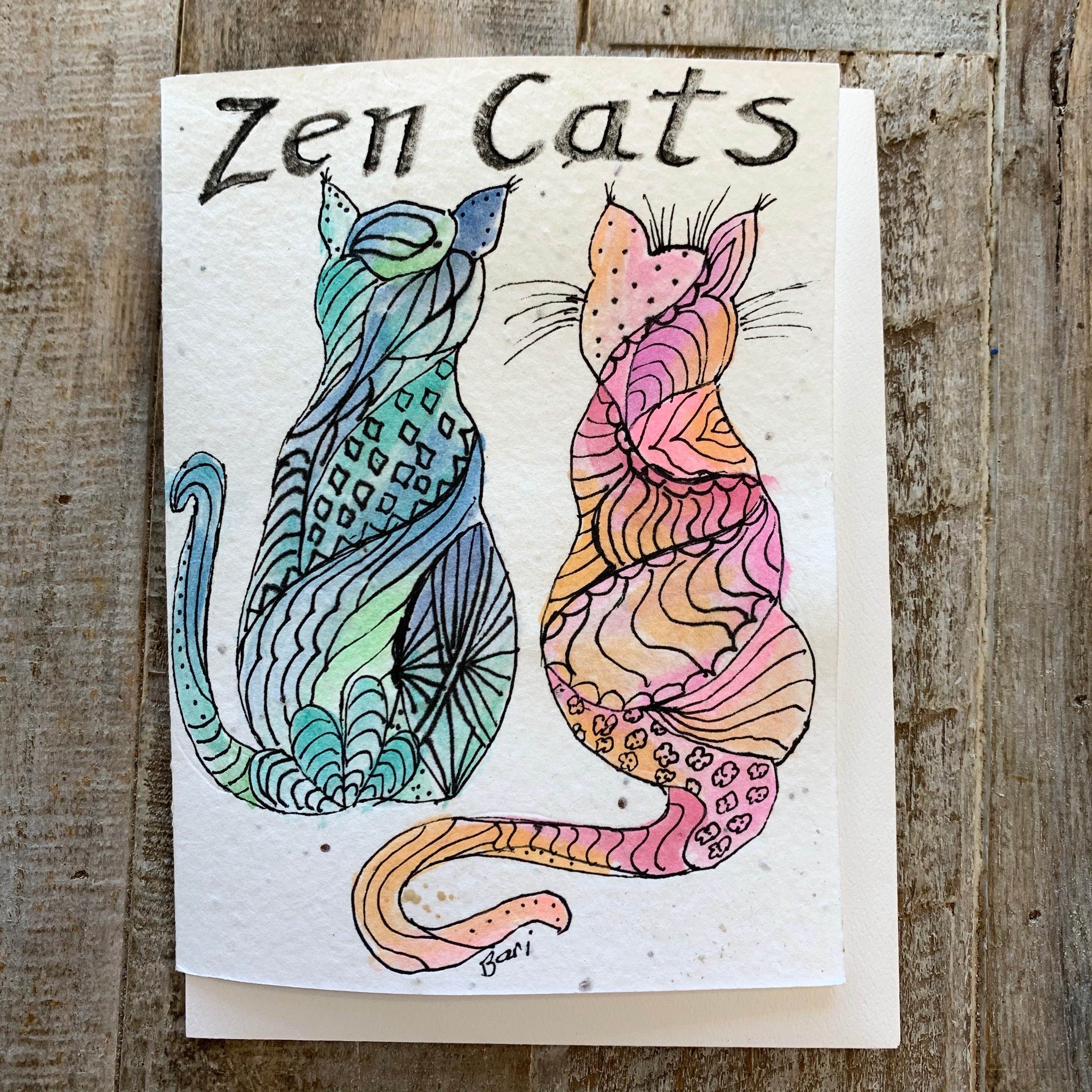 Handpainted Plantable Cards-Wildflower Seeds in Paper