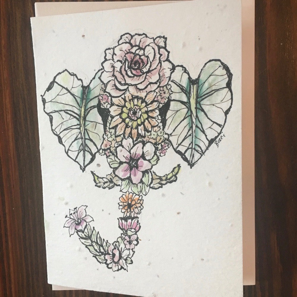 Handpainted Plantable Cards-Wildflower Seeds in Paper