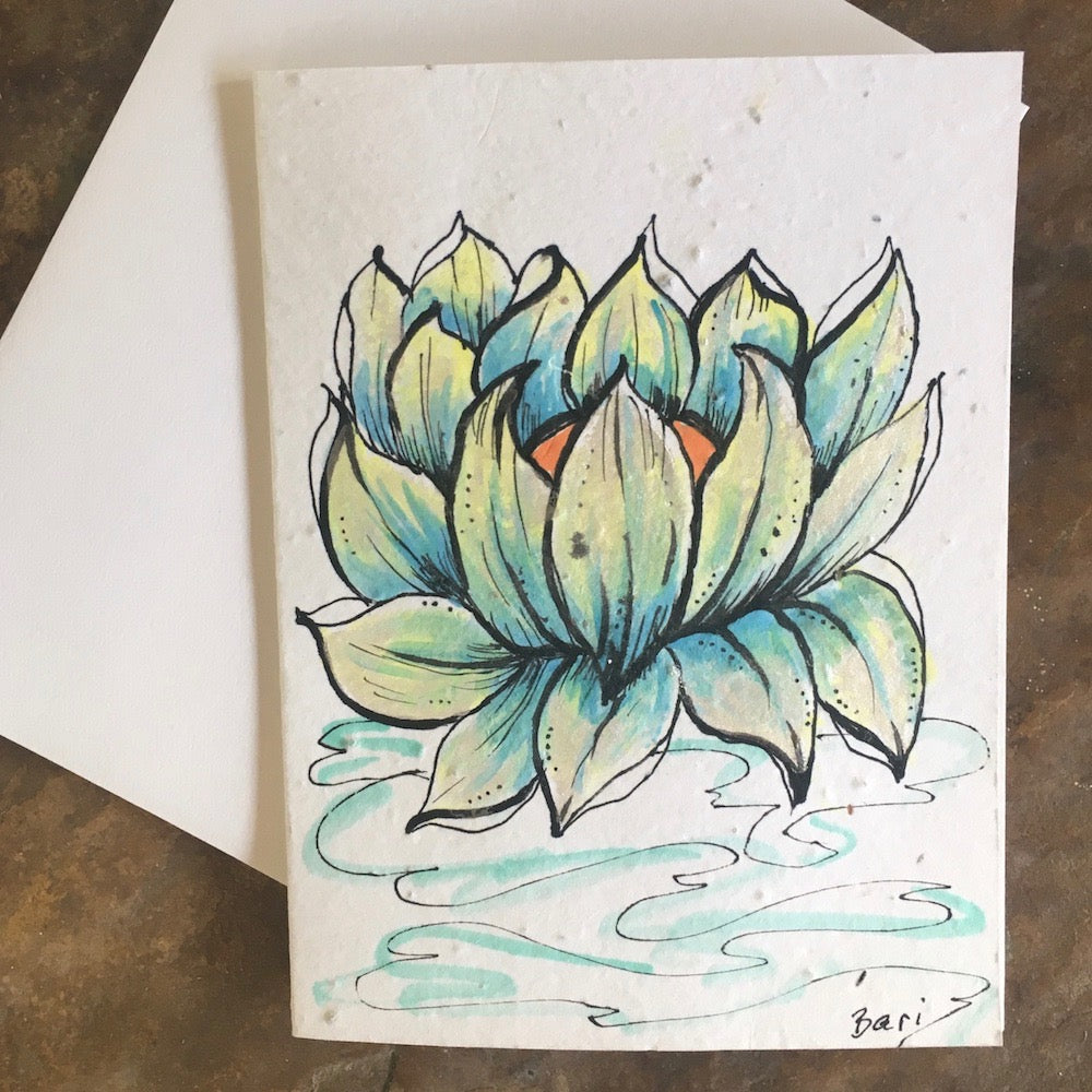 Handpainted Plantable Cards-Wildflower Seeds in Paper