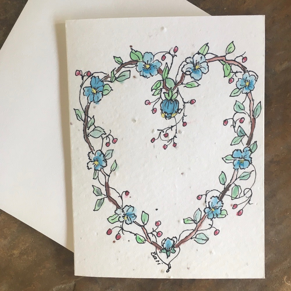 Handpainted Plantable Cards-Wildflower Seeds in Paper