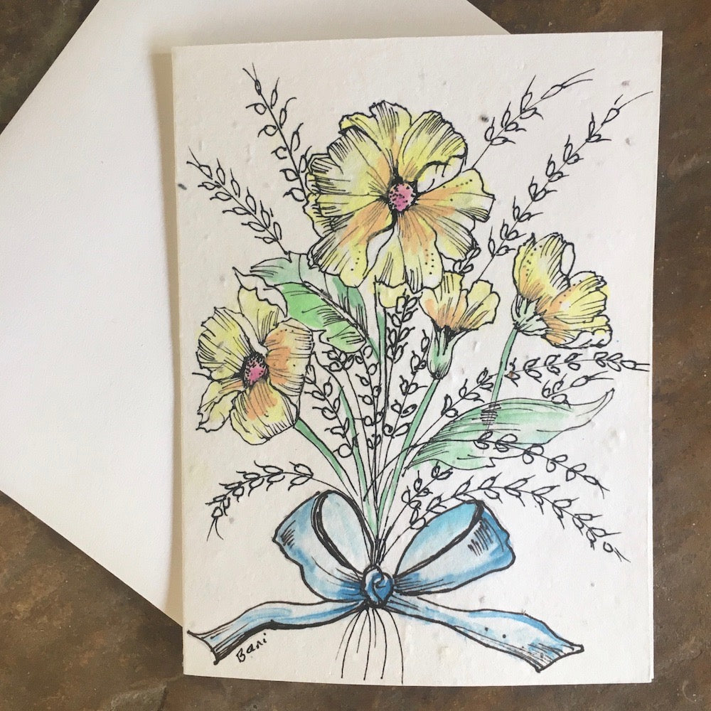 Handpainted Plantable Cards-Wildflower Seeds in Paper