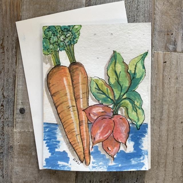 Handpainted Plantable Cards-Wildflower Seeds in Paper